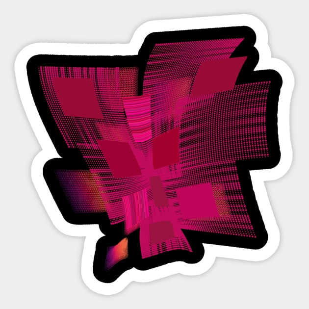 Red Squares Rising Sticker by donovanh